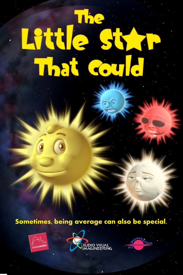 Four bright stars in space